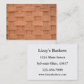 Carte De Visite Paniers (Devant / Derrière)