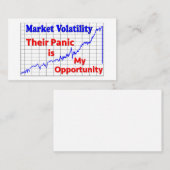 Carte De Visite Panique du marché stock (Devant / Derrière)