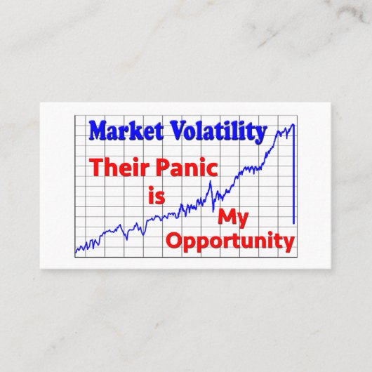 Carte De Visite Panique du marché stock (Devant)