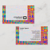 Carte De Visite Panneau - Abstrait coloré (Devant / Derrière)
