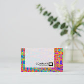 Carte De Visite Panneau - Abstrait coloré (Debout devant)
