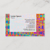 Carte De Visite Panneau - Abstrait coloré (Dos)