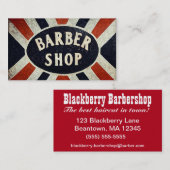 Carte De Visite Panneau Barbershop (Devant / Derrière)