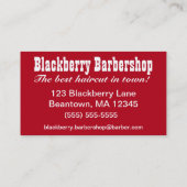 Carte De Visite Panneau Barbershop (Dos)