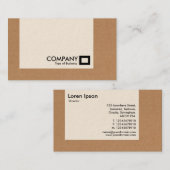 Carte De Visite Panneau - Boîte en carton (carte crème) (Devant / Derrière)