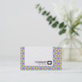 Carte De Visite Panneau - Coloré géométrique (Debout devant)