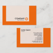 Carte De Visite Panneau - Couleurs - Art Déco - Orange (Devant / Derrière)