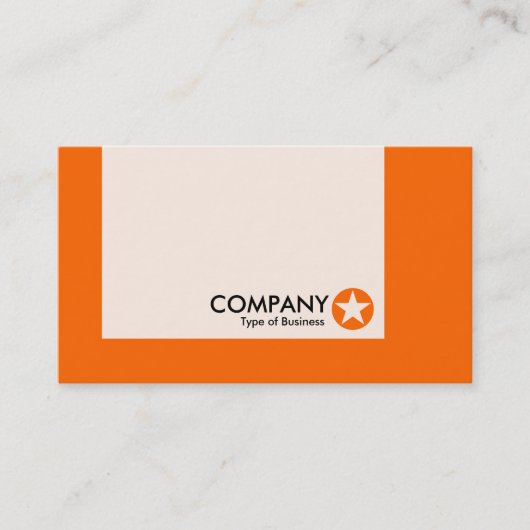 Carte De Visite Panneau - Couleurs - Étoile - Orange (Devant)