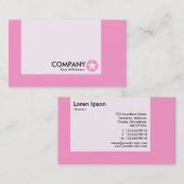 Carte De Visite Panneau - Couleurs - Étoile - Rose (Devant / Derrière)