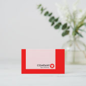 Carte De Visite Panneau - Couleurs - Étoile - Rouge (Debout devant)