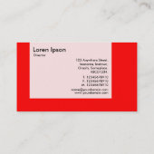 Carte De Visite Panneau - Couleurs - Étoile - Rouge (Dos)