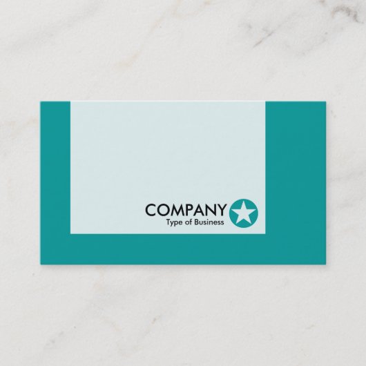 Carte De Visite Panneau - Couleurs - Étoile - Turquoise (Devant)