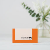 Carte De Visite Panneau - Couleurs - Orange (Debout devant)