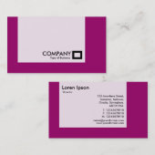 Carte De Visite Panneau - Couleurs - Plum (Devant / Derrière)