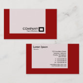 Carte De Visite Panneau - Couleurs - Rouge rubis (Devant / Derrière)