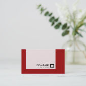 Carte De Visite Panneau - Couleurs - Rouge rubis (Debout devant)