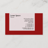 Carte De Visite Panneau - Couleurs - Rouge rubis (Dos)