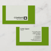 Carte De Visite Panneau - Couleurs - Vert Avocado (Devant / Derrière)