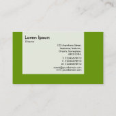 Carte De Visite Panneau - Couleurs - Vert Avocado (Dos)