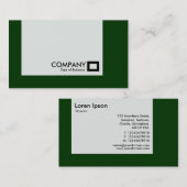 Carte De Visite Panneau - Couleurs - Vert foncé (Devant / Derrière)