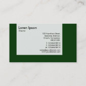 Carte De Visite Panneau - Couleurs - Vert foncé (Dos)