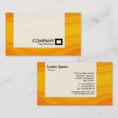 Carte De Visite Panneau - Crème orange (Devant / Derrière)