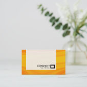 Carte De Visite Panneau - Crème orange (Debout devant)
