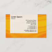 Carte De Visite Panneau - Crème orange (Dos)