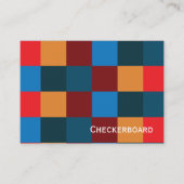 Carte De Visite Panneau de À damiers couleur moderne (Devant)