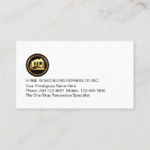 Carte De Visite Panneau de bricoleur simple Construction Outils (Dos)