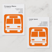 Carte De Visite Panneau de bus - Orange en blanc (Devant / Derrière)