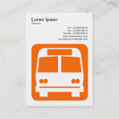 Carte De Visite Panneau de bus - Orange en blanc (Dos)