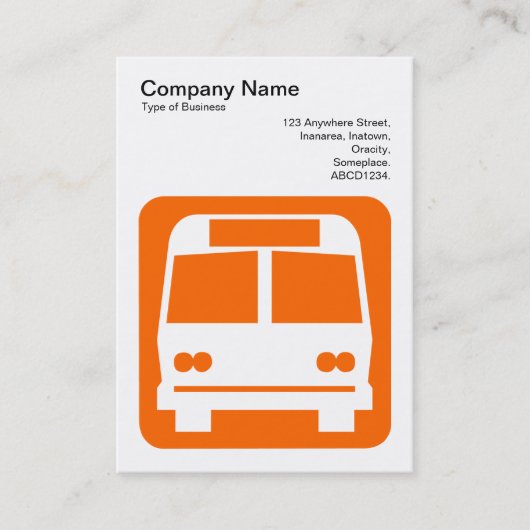 Carte De Visite Panneau de bus - Orange en blanc (Devant)