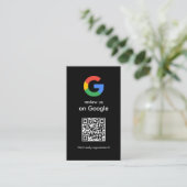 Carte De Visite Panneau de code QR Google pour examen de numérisat (Debout devant)