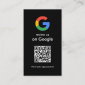 Carte De Visite Panneau de code QR Google pour examen de numérisat (Devant)