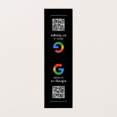 Carte De Visite Panneau de code QR Google pour examen de numérisat (Extérieur déplié)