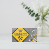 Carte De Visite Panneau de construction | Outils matériels | Acier (Debout devant)