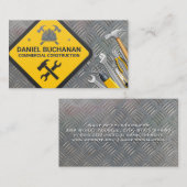 Carte De Visite Panneau de construction | Outils matériels | Acier (Devant / Derrière)