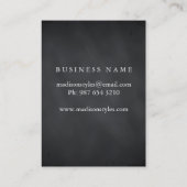 Carte De Visite Panneau de craie noir moderne élégant (Dos)