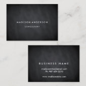 Carte De Visite Panneau de craie noir moderne élégant (Devant / Derrière)