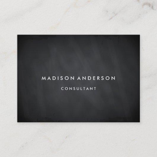 Carte De Visite Panneau de craie noir moderne élégant (Devant)