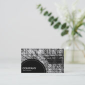 Carte De Visite Panneau de demi-cercle (points) - échafaudage (Debout devant)