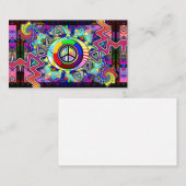 Carte De Visite Panneau de Paix Art Abstrait (Devant / Derrière)