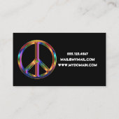 Carte De Visite Panneau de Paix Chrome (Dos)