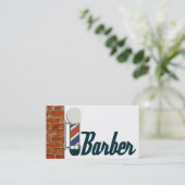 Carte De Visite Panneau de rue Barber Shop Pole (Debout devant)