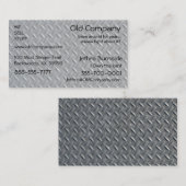 Carte De Visite Panneau de sécurité plaqué par diamant en acier (Devant / Derrière)