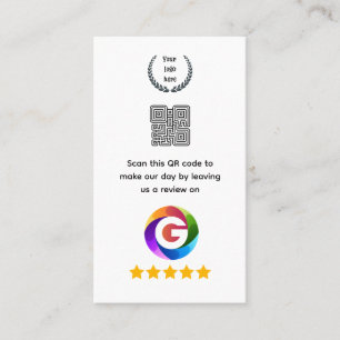 Carte De Visite Panneau de table Google Reviews   Socle de code QR