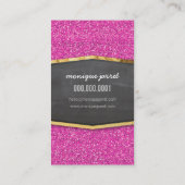 Carte De Visite Panneau de tableau doré GLAMOROUS parties scintill (Dos)