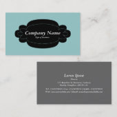 Carte De Visite Panneau décoratif 01 - Noir - Bleu bleu (Devant / Derrière)