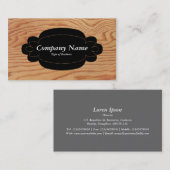 Carte De Visite Panneau décoratif 01 - Noir - Bois 03 (Devant / Derrière)